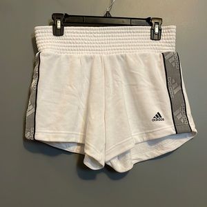 Adidas White Sweat-Shorts